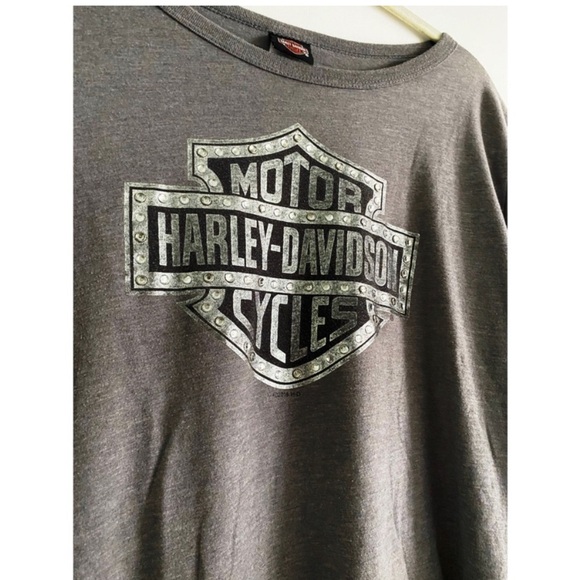 HARLEY DAVIDSON Grey Graphic T Shirt - Picture 2 of 6